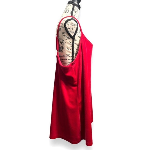 Torrid 4X Sleep Red Velvet Camisole Tank Top Soft Lounge Pajama Sleepwear Cozy - Picture 7 of 11